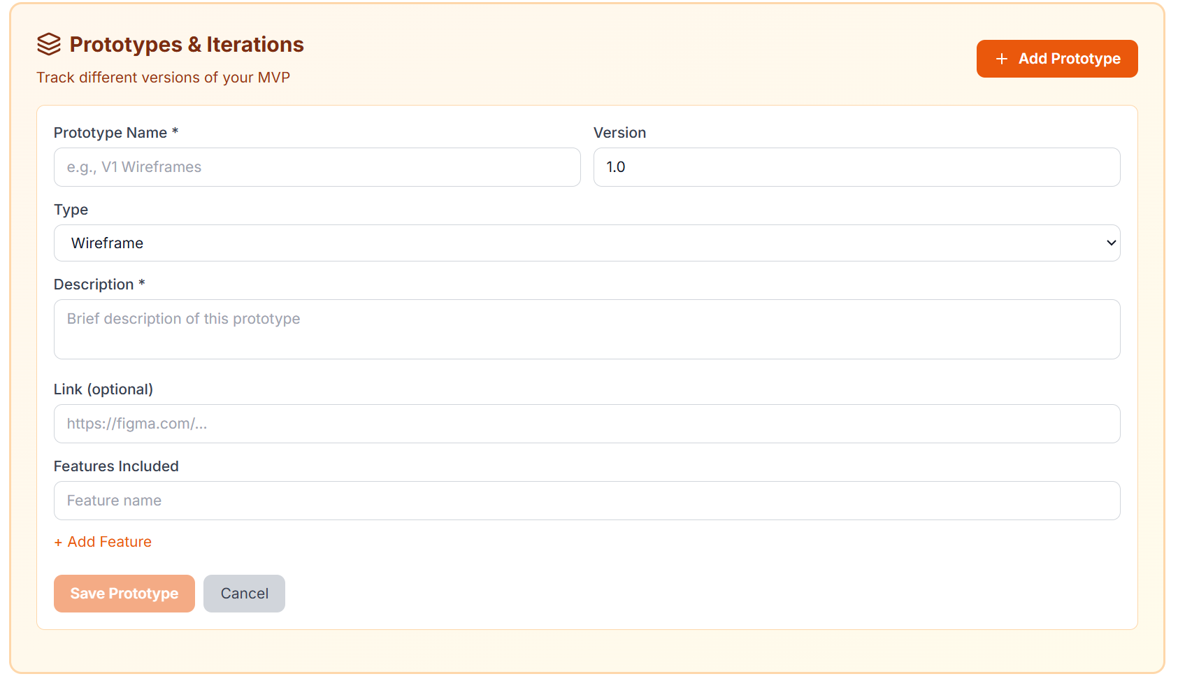 Prototype Management and Tracking
